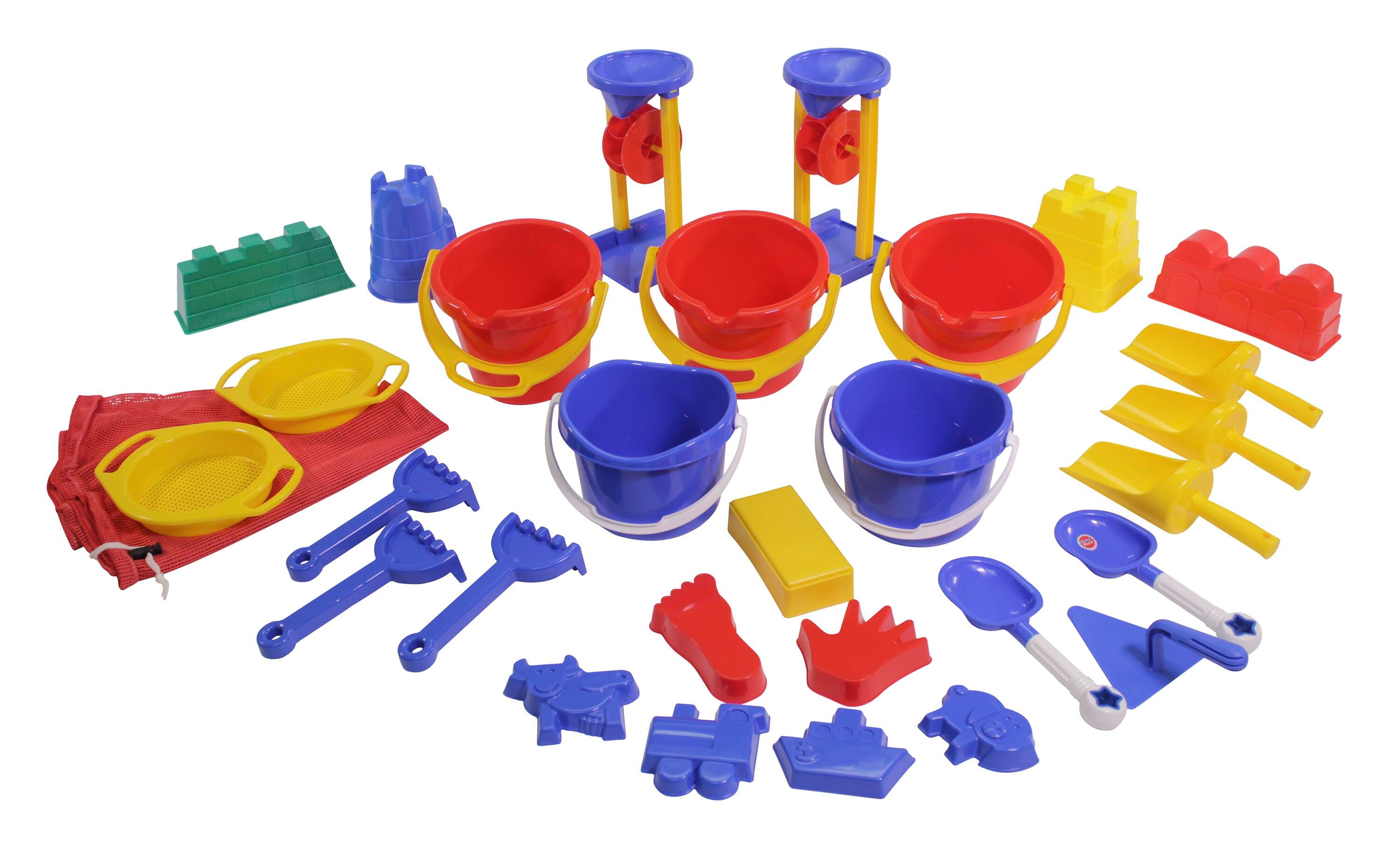 Childcraft Sand and Water Toys Activity Set, Assorted Colors, 28 Pieces, Item Number 259560
